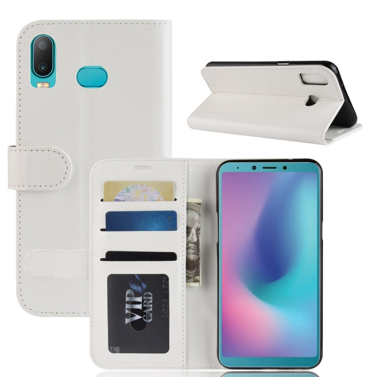 R64 Texture Single Fold Horizontal Flip Leather Case for Galaxy A6S, with Holder & Card Slots & Wallet