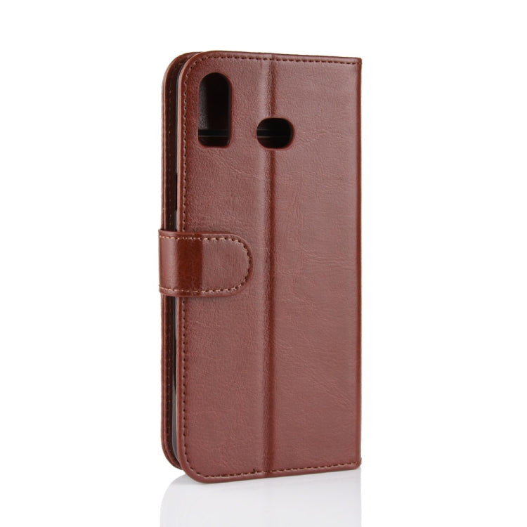 R64 Texture Single Fold Horizontal Flip Leather Case for Galaxy A6S, with Holder & Card Slots & Wallet