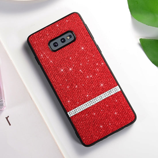SULADA Glitter Powder Diamond TPU Case for Galaxy S10e (Red)