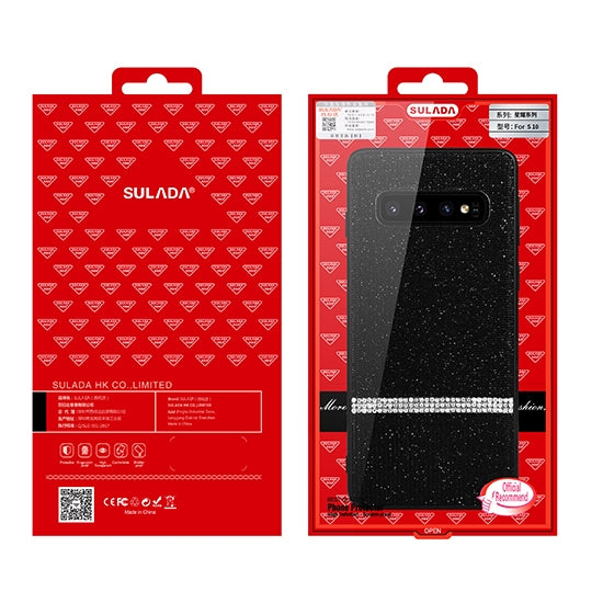 SULADA Glitter Powder Diamond TPU Case for Galaxy S10(Pink)