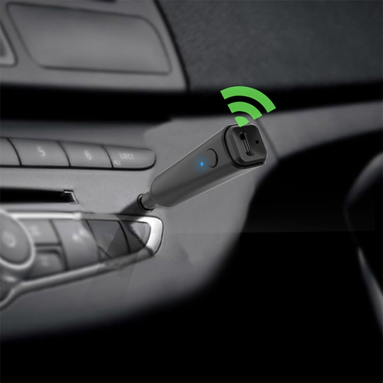 BT4849 Handsfree Mini Stereo Wireless Bluetooth 5.0 Audio Receiver Adapter Car Kit(Black)