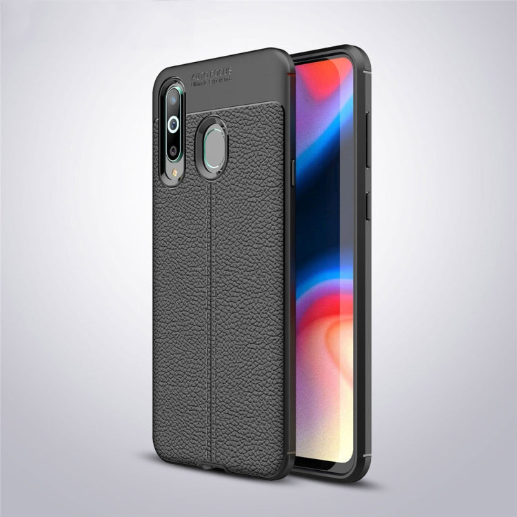 Litchi Texture TPU Shockproof Case for Galaxy A8s