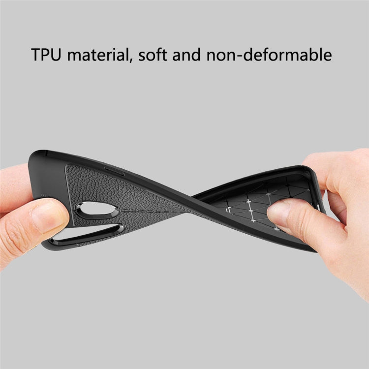 Litchi Texture TPU Shockproof Case for Galaxy A8s