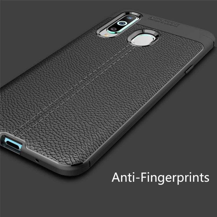 Litchi Texture TPU Shockproof Case for Galaxy A8s