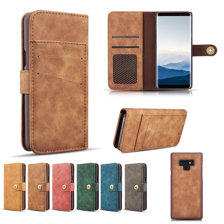 Retro Detachable Horizontal Flip Leather Case for Galaxy Note9, with Card Slots & Wallet