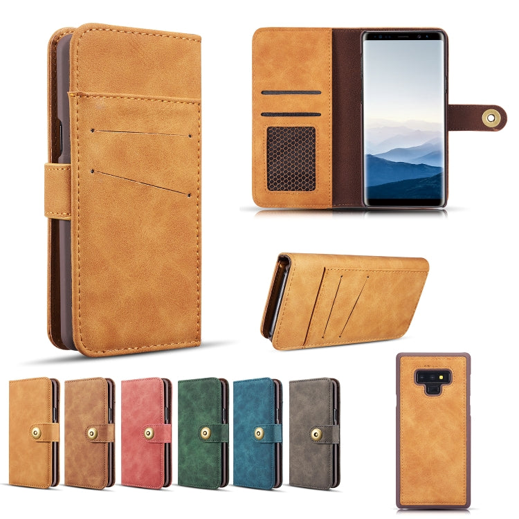 Retro Detachable Horizontal Flip Leather Case for Galaxy Note9, with Card Slots & Wallet