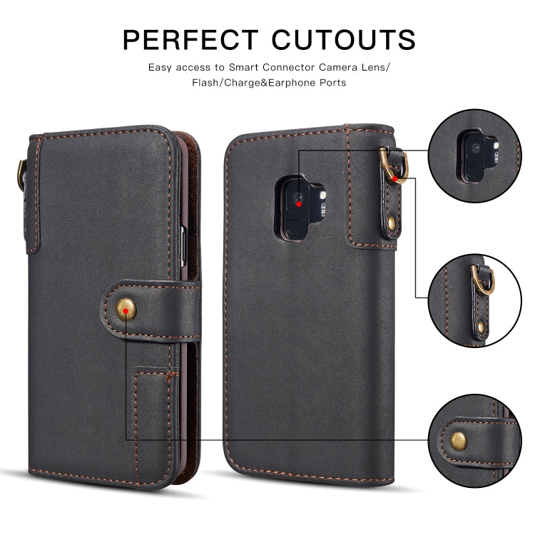 Cowhide Texture  Horizontal Flip Leather Case for Galaxy S9, with Holder & Card Slots & Wallet & Sling