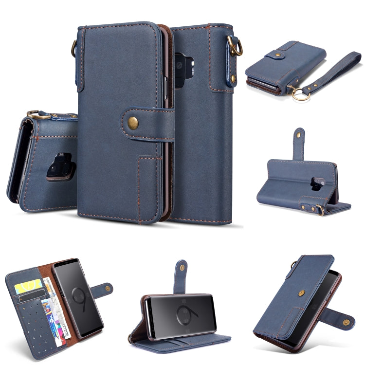 Cowhide Texture  Horizontal Flip Leather Case for Galaxy S9, with Holder & Card Slots & Wallet & Sling
