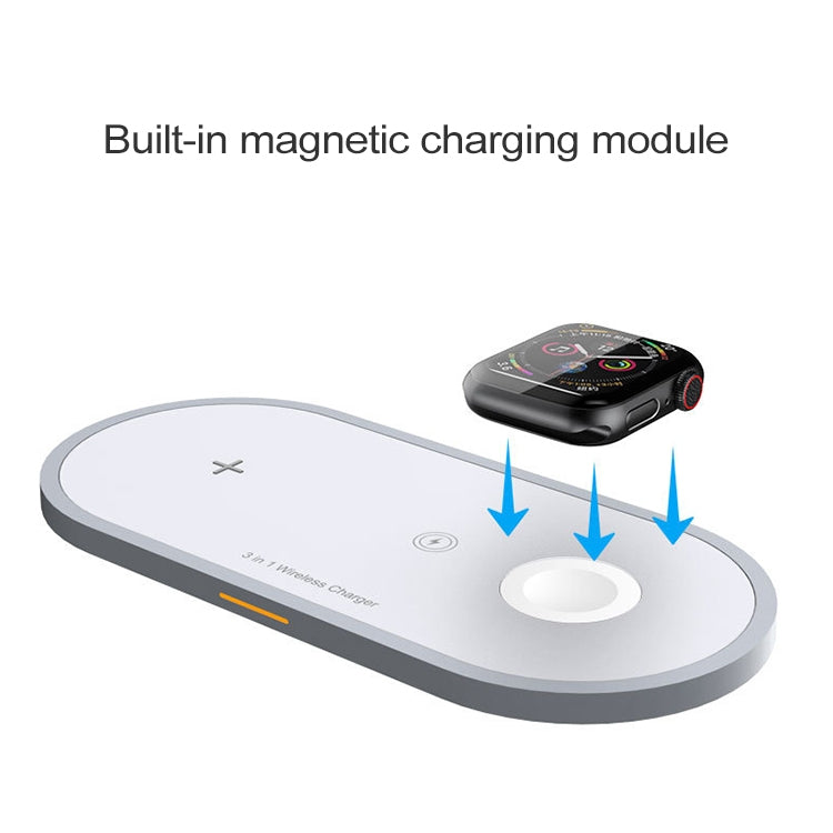 W40 3 in 1 Quick Wireless Charger for iPhone, Apple Watch, AirPods