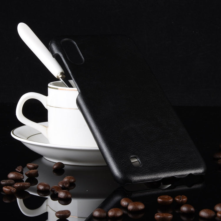 Shockproof Litchi Texture PC + PU Case for Galaxy M10