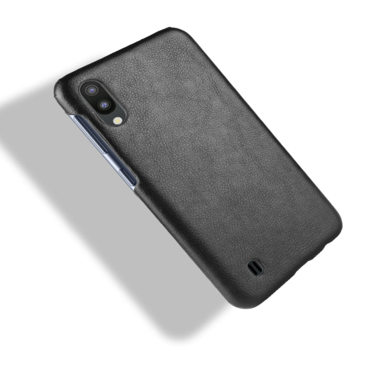Shockproof Litchi Texture PC + PU Case for Galaxy M10