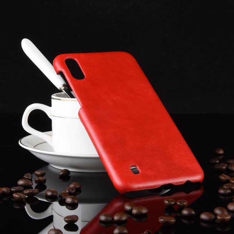 Shockproof Litchi Texture PC + PU Case for Galaxy M10
