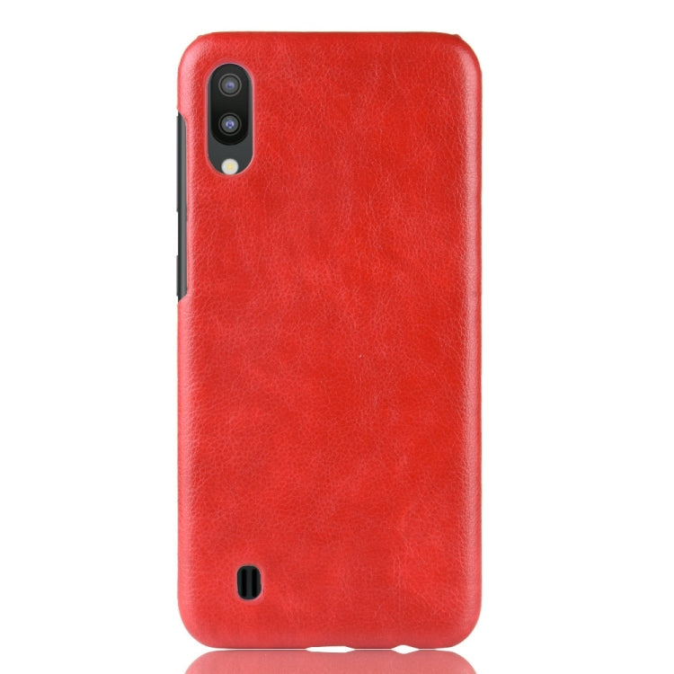 Shockproof Litchi Texture PC + PU Case for Galaxy M10