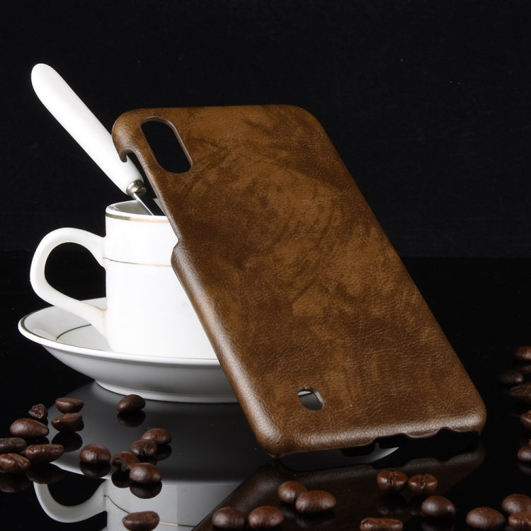 Shockproof Litchi Texture PC + PU Case for Galaxy M10