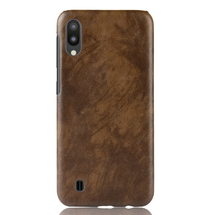 Shockproof Litchi Texture PC + PU Case for Galaxy M10