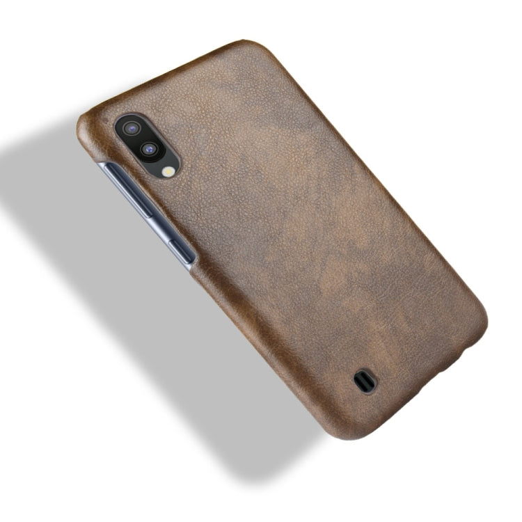 Shockproof Litchi Texture PC + PU Case for Galaxy M10