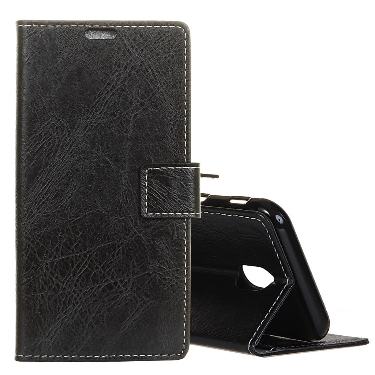 Retro Crazy Horse Texture Horizontal Flip Leather Case for Galaxy J3 (2018), with Holder & Card Slots & Photo Frame