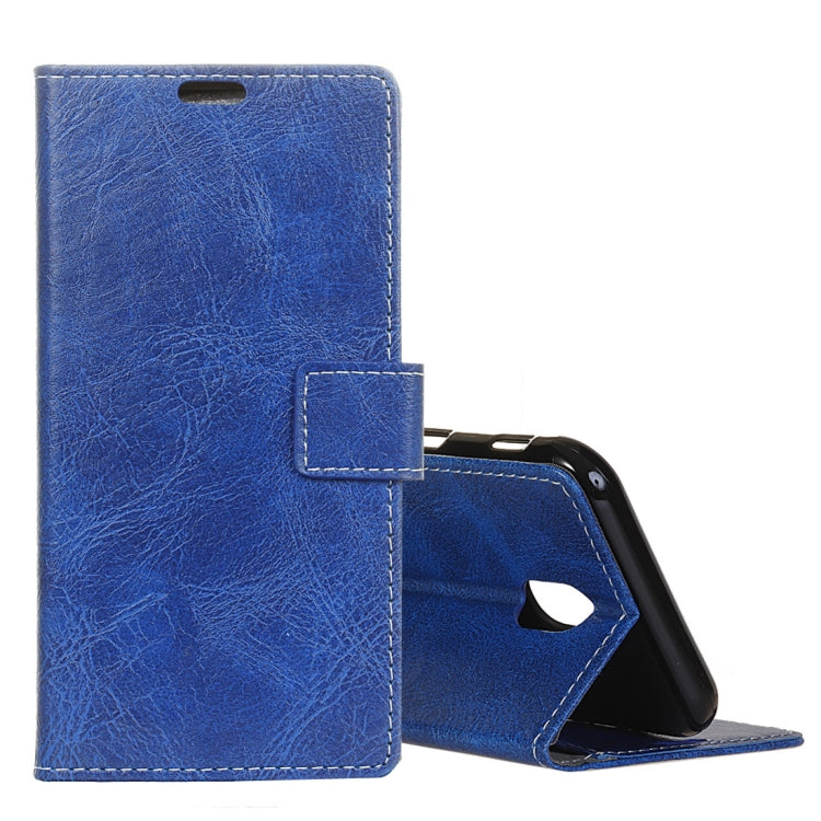 Retro Crazy Horse Texture Horizontal Flip Leather Case for Galaxy J3 (2018), with Holder & Card Slots & Photo Frame