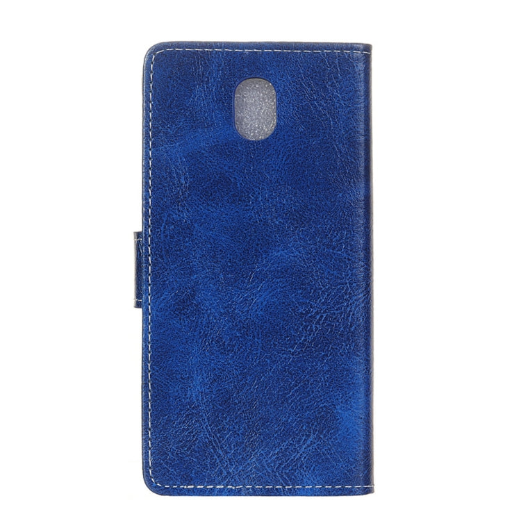Retro Crazy Horse Texture Horizontal Flip Leather Case for Galaxy J3 (2018), with Holder & Card Slots & Photo Frame