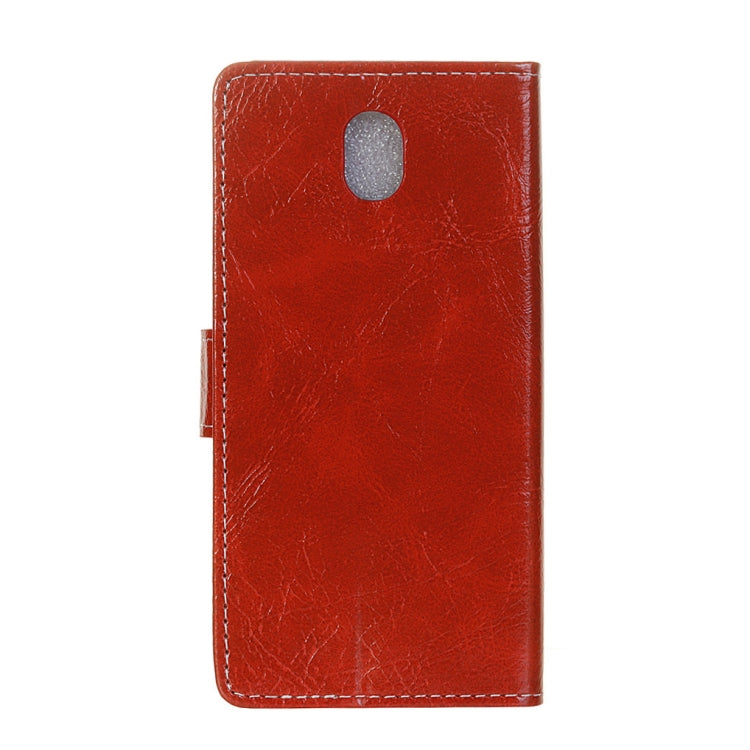 Retro Crazy Horse Texture Horizontal Flip Leather Case for Galaxy J3 (2018), with Holder & Card Slots & Photo Frame