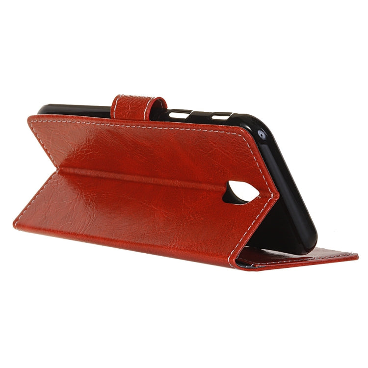 Retro Crazy Horse Texture Horizontal Flip Leather Case for Galaxy J3 (2018), with Holder & Card Slots & Photo Frame