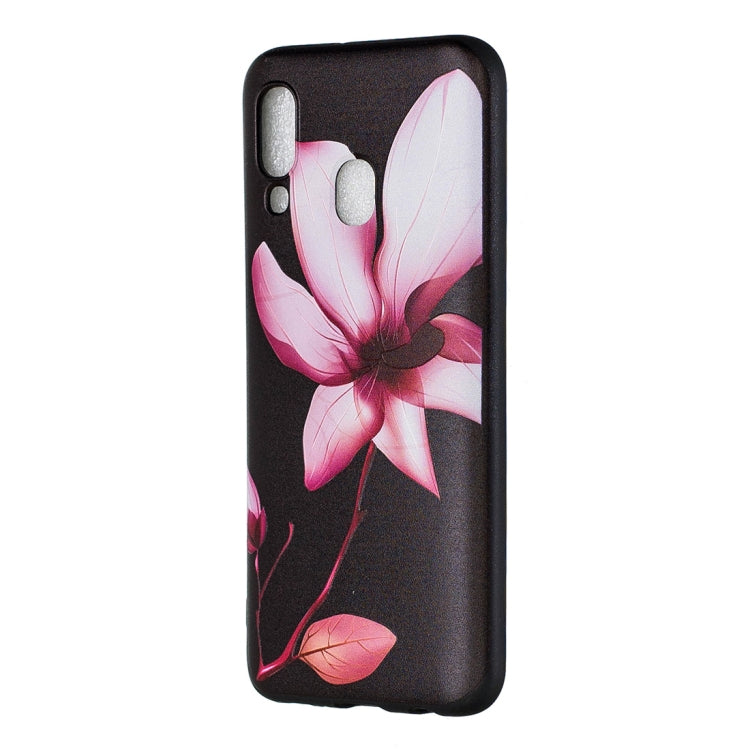 Embossed Painted Lotus Pattern TPU Case for Galaxy A40