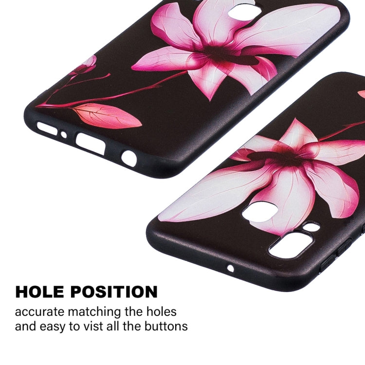 Embossed Painted Lotus Pattern TPU Case for Galaxy A40