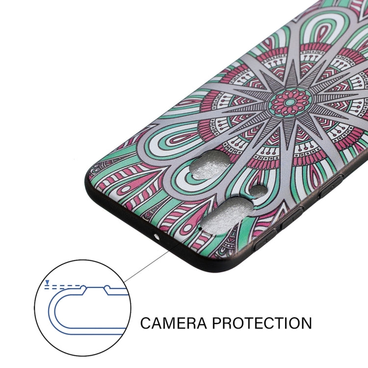Embossed Painted Mandala Pattern TPU Case for Galaxy A40