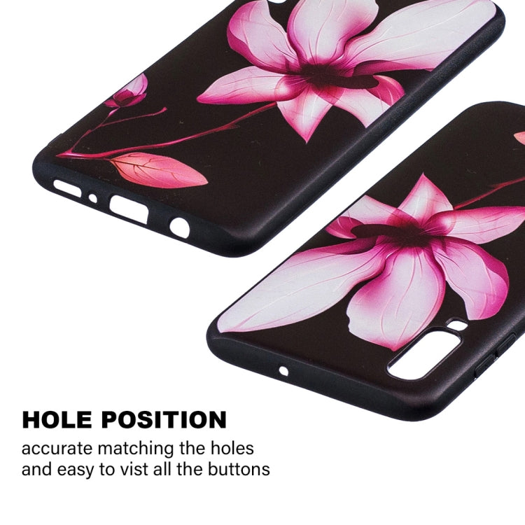 Embossed Painted Lotus Pattern TPU Case for Galaxy A70