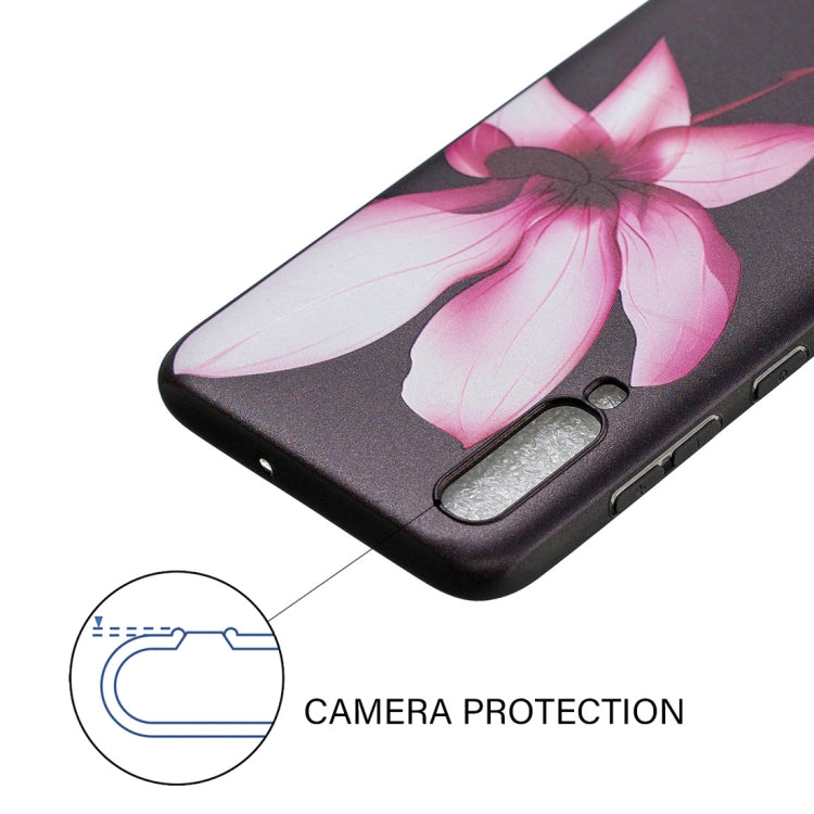 Embossed Painted Lotus Pattern TPU Case for Galaxy A70