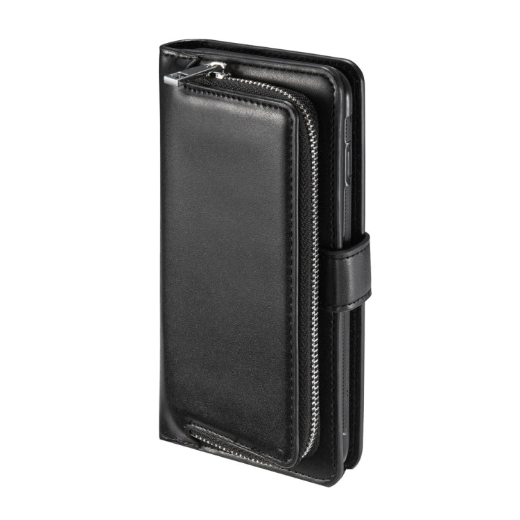 For Galaxy S8 + / G9550 Plain Weave Texture Zipper Horizontal Flip Leather Case with Detachable Back Protective Case & Card Slots & Wallet