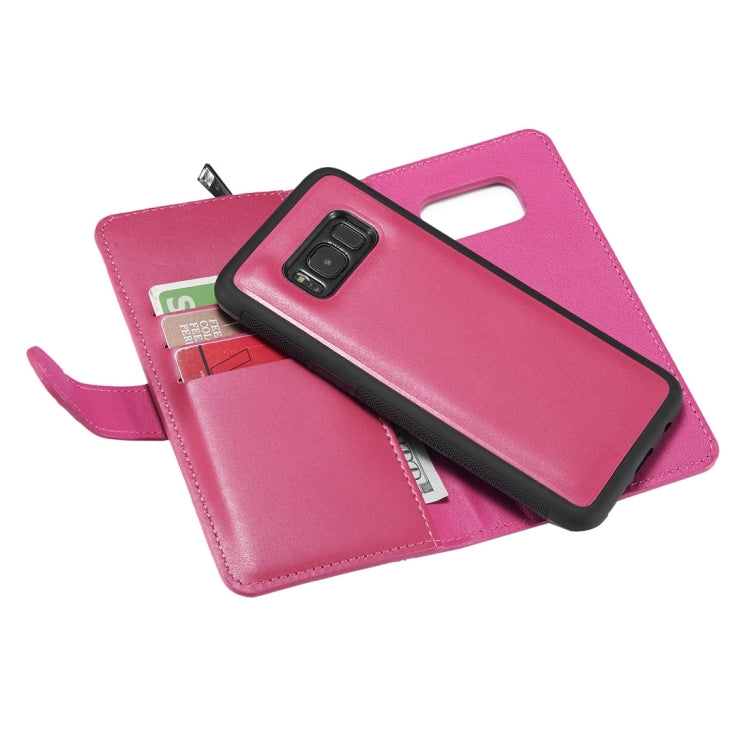 For Galaxy S8 + / G9550 Plain Weave Texture Zipper Horizontal Flip Leather Case with Detachable Back Protective Case & Card Slots & Wallet