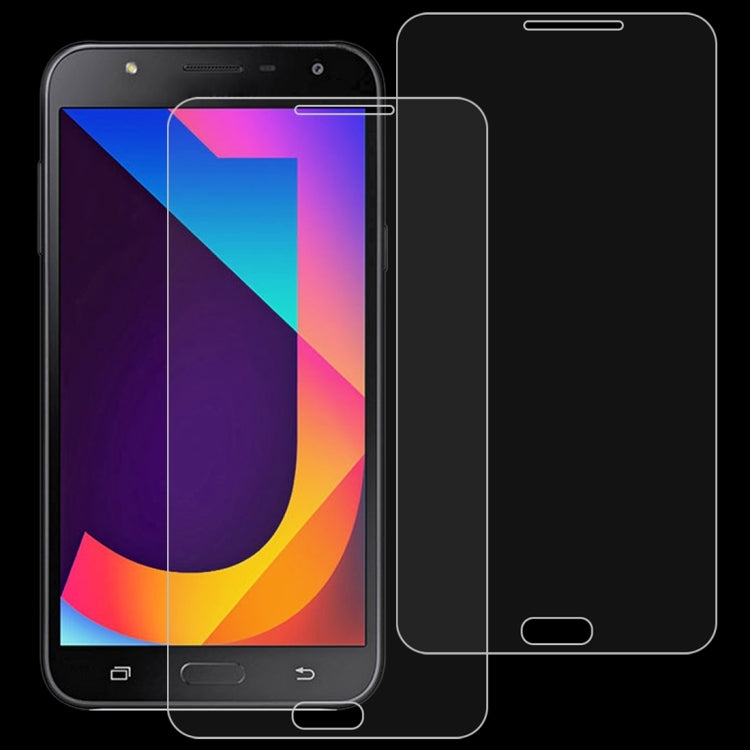 2 PCS 0.26mm 9H 2.5D Tempered Glass Film for Galaxy J7 Neo / J701