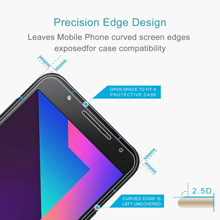 100 PCS 0.26mm 9H 2.5D Tempered Glass Film for Galaxy J7 Neo / J701