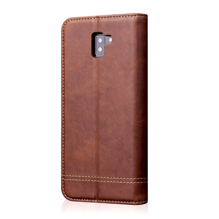 Casual Style Retro Crazy Horse Texture Horizontal Flip Leather Case for Galaxy  J6+ / J6 Prime, with Card Slots & Holder & Wallet
