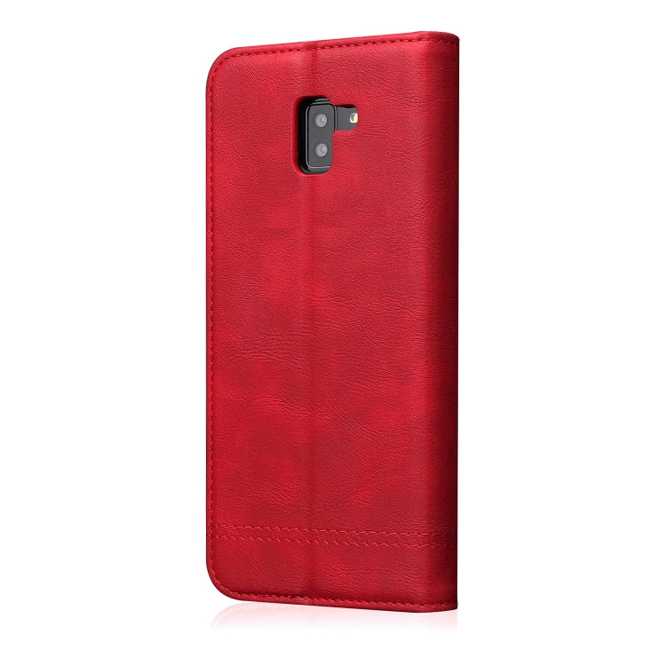 Casual Style Retro Crazy Horse Texture Horizontal Flip Leather Case for Galaxy  J6+ / J6 Prime, with Card Slots & Holder & Wallet