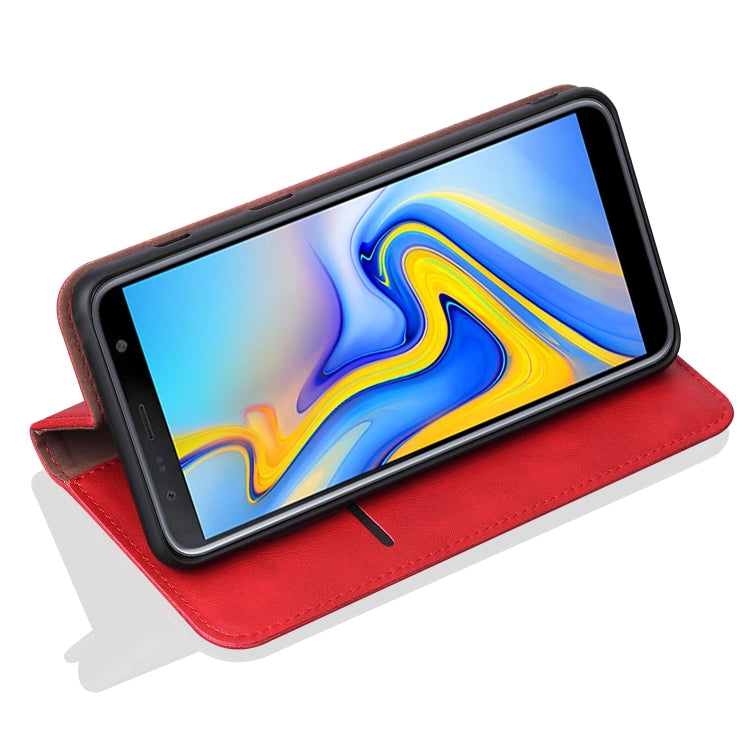 Casual Style Retro Crazy Horse Texture Horizontal Flip Leather Case for Galaxy  J6+ / J6 Prime, with Card Slots & Holder & Wallet