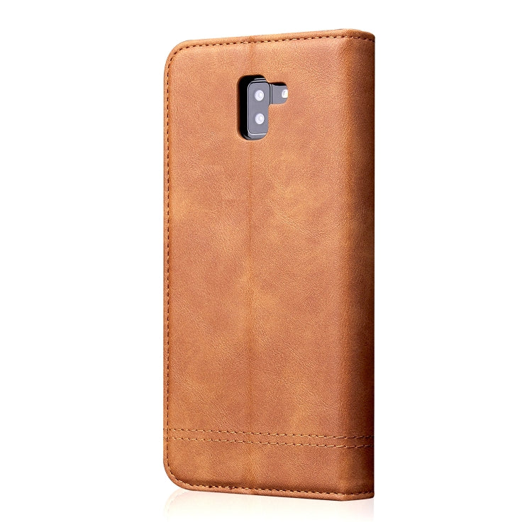 Casual Style Retro Crazy Horse Texture Horizontal Flip Leather Case for Galaxy  J6+ / J6 Prime, with Card Slots & Holder & Wallet