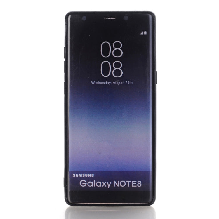 For Galaxy Note 8 PU Leather Crazy Horse Texture Flag Detail Protective Back Case