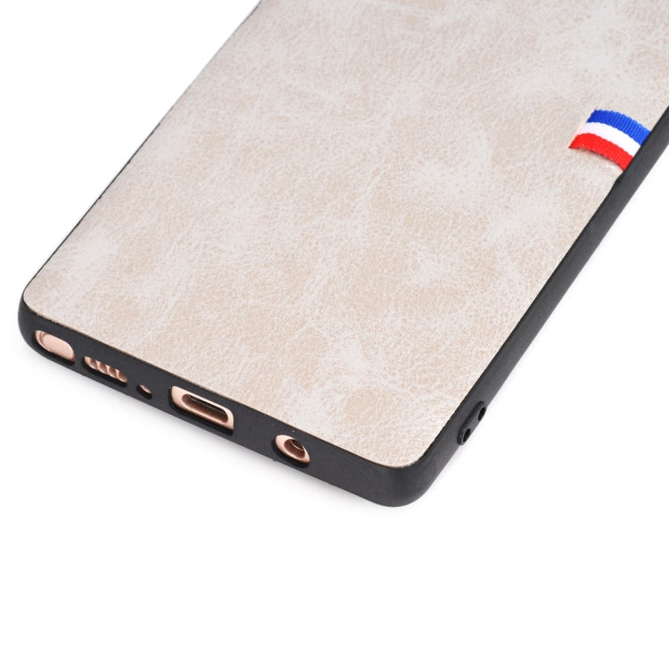 For Galaxy Note 8 PU Leather Crazy Horse Texture Flag Detail Protective Back Case