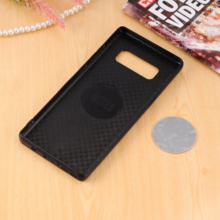For Galaxy Note 8 PU Leather Crazy Horse Texture Flag Detail Protective Back Case