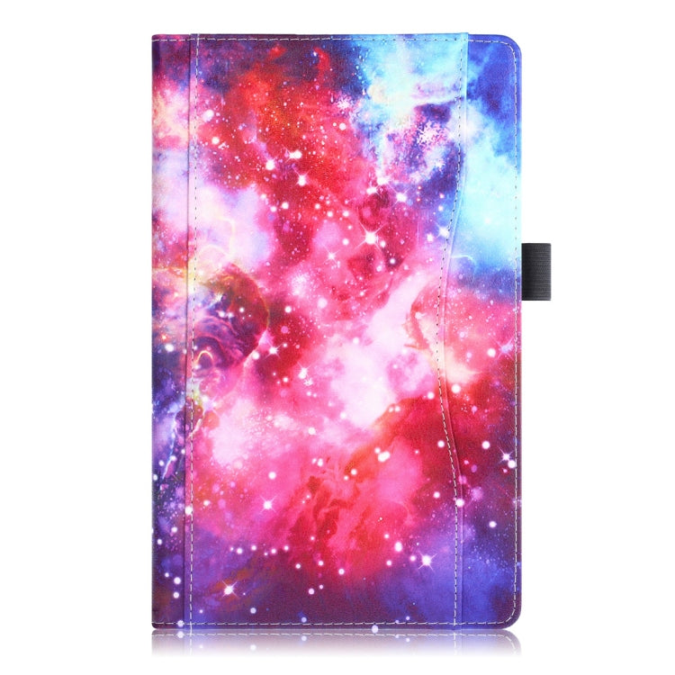 Cowhide Texture Galaxy Pattern Colored Drawing Horizontal Flip Leather Case for Galaxy Tab A 10.1 (2019) T510 / T515, with Holder