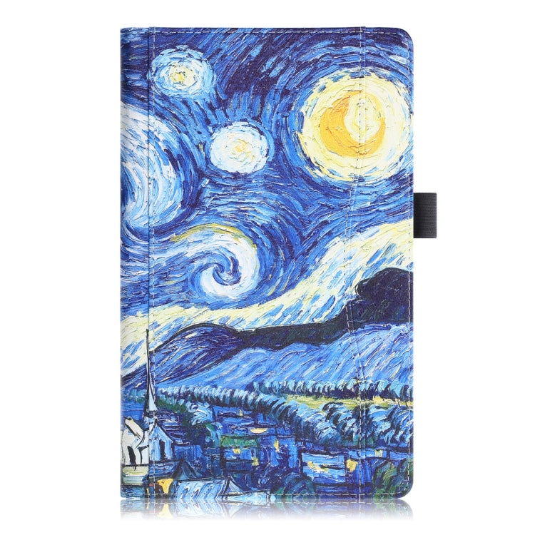 Cowhide Texture Starry Sky Pattern Colored Drawing Horizontal Flip Leather Case for Galaxy Tab A 10.1 (2019) T510 / T515, with Holder
