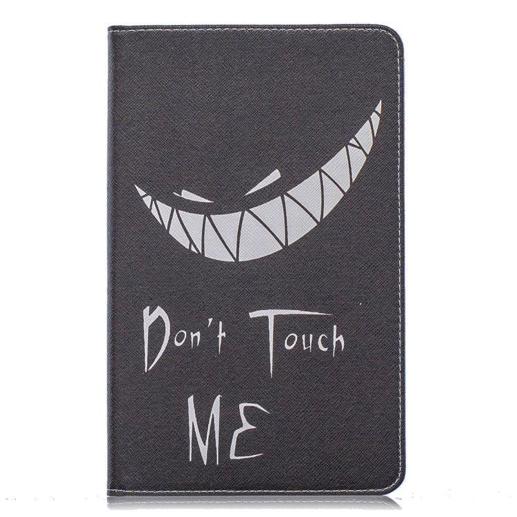 Colored Drawing Smirk Pattern Horizontal Flip Leather Case for Galaxy Tab A 8 (2019) P200 / P205, with Holder & Card Slots & Wallet