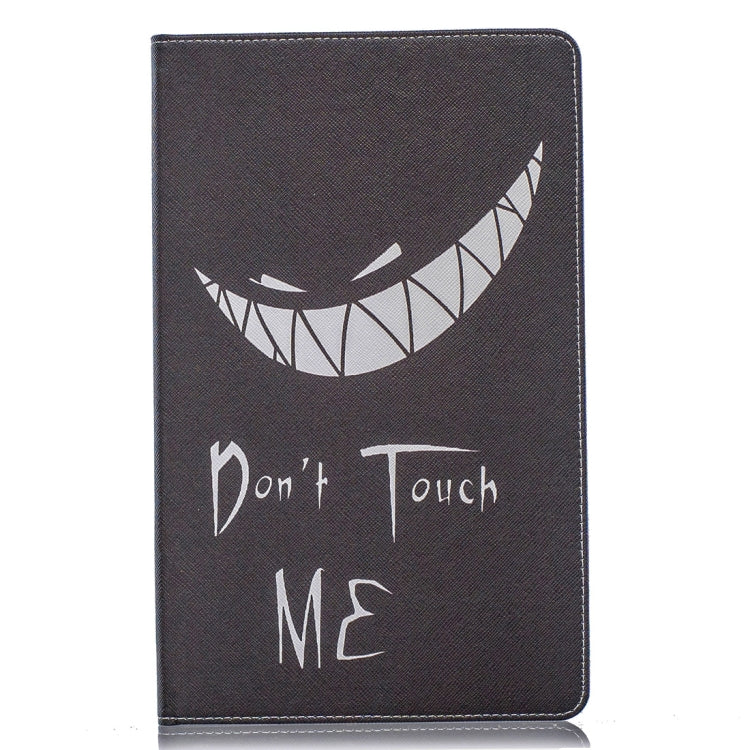 Colored Drawing Smirk Pattern Horizontal Flip Leather Case for Galaxy Tab A 10.1 (2019) T510 / T515, with Holder & Card Slots & Wallet