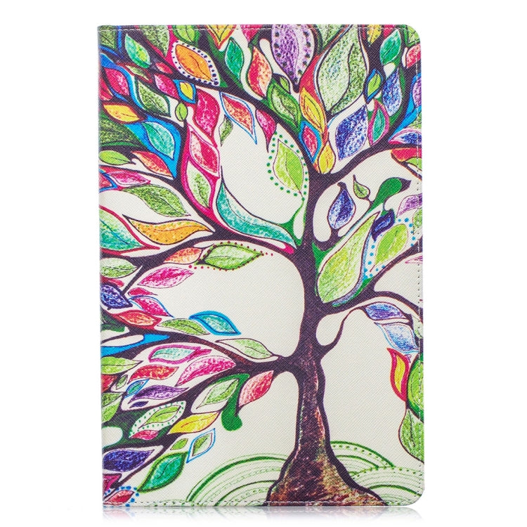 Colored Drawing Tree of Life Pattern Horizontal Flip Leather Case for Galaxy Tab S5e 10.5 T720 / T725, with Holder & Card Slots & Wallet