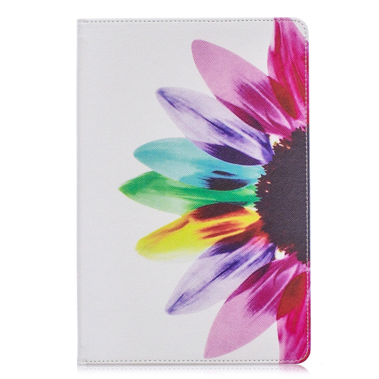 Colored Drawing Sunflower Pattern Horizontal Flip Leather Case for Galaxy Tab S5e 10.5 T720 / T725, with Holder & Card Slots & Wallet