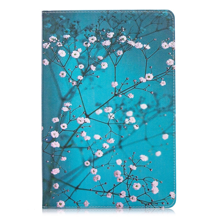 Colored Drawing Plum Blossom Pattern Horizontal Flip Leather Case for Galaxy Tab S5e 10.5 T720 / T725, with Holder & Card Slots & Wallet