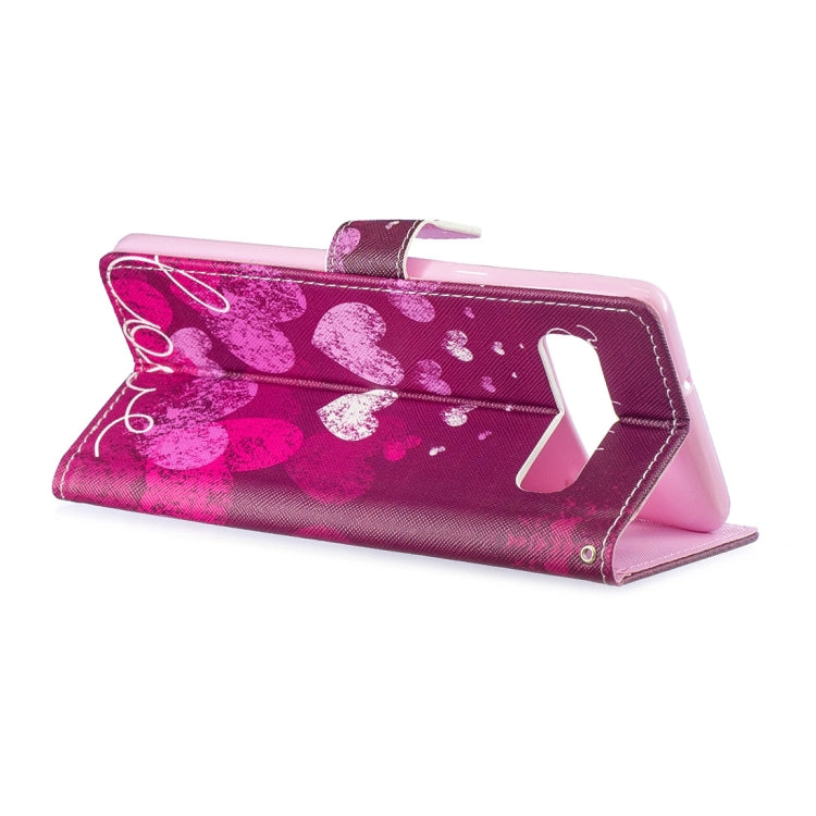 Letter and Heart Pattern Horizontal Flip Leather Case for Galaxy S10 5G, with Holder & Card Slots & Wallet