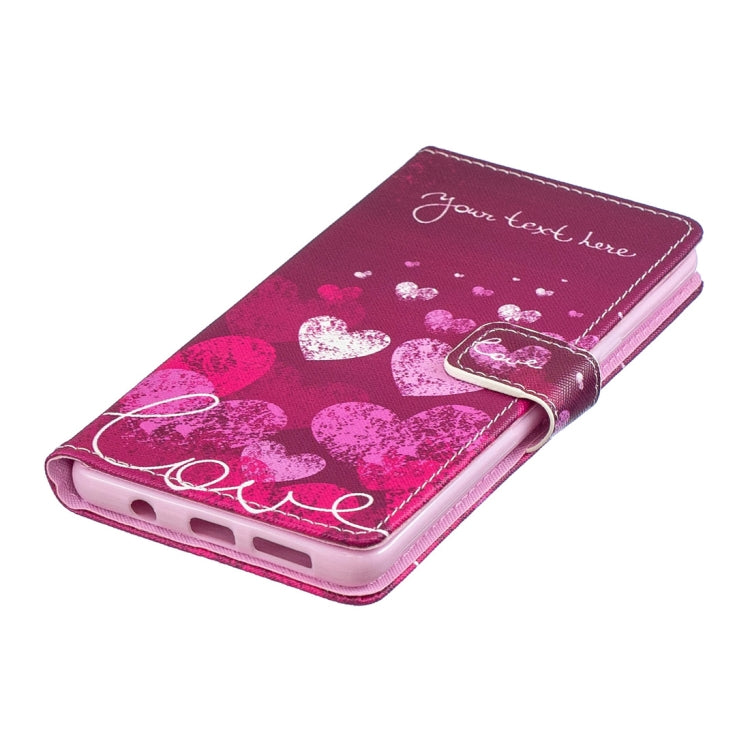 Letter and Heart Pattern Horizontal Flip Leather Case for Galaxy S10 5G, with Holder & Card Slots & Wallet